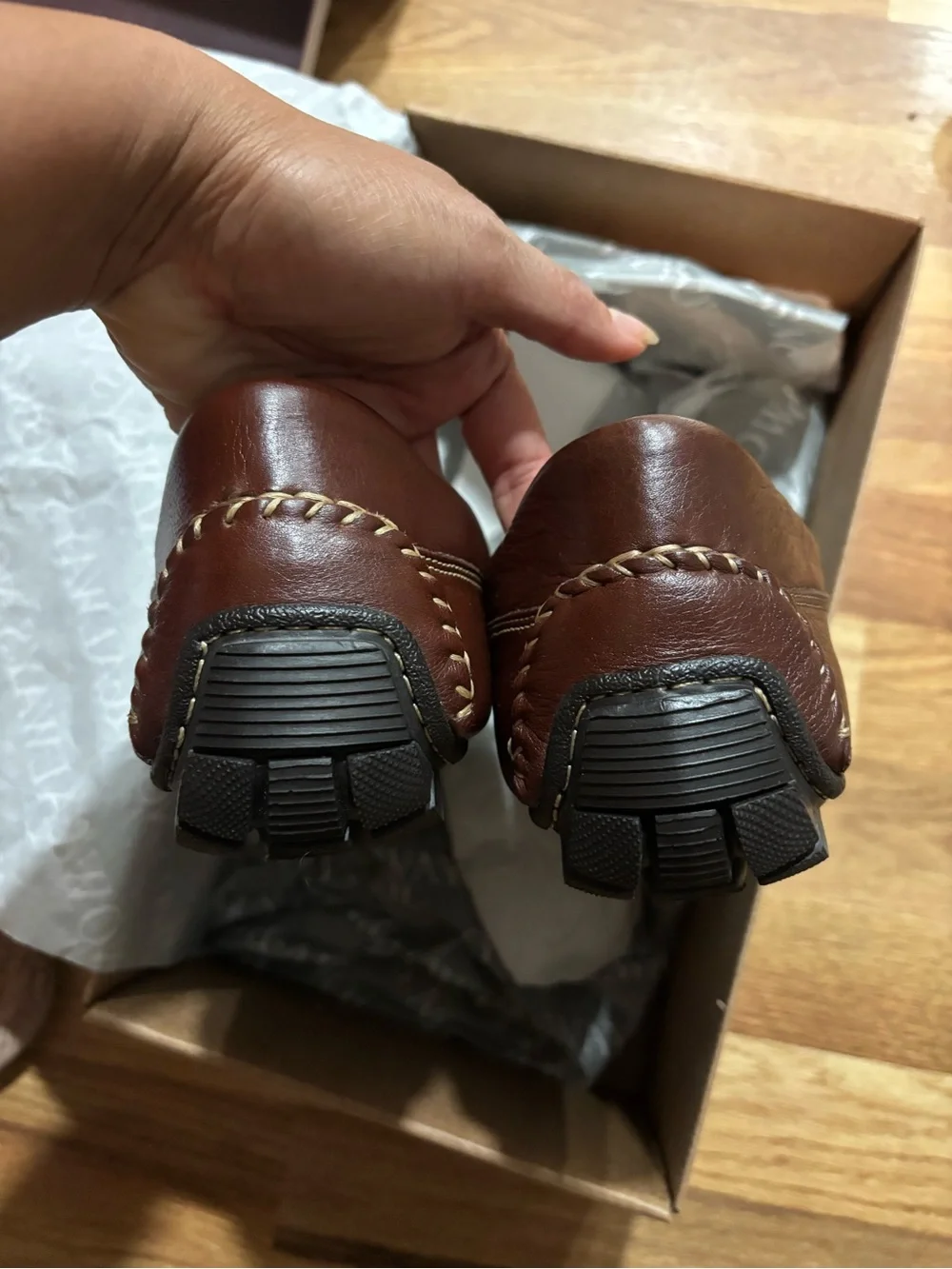 Johnston & Murphy Mahogany Full Grain Leather Loafers